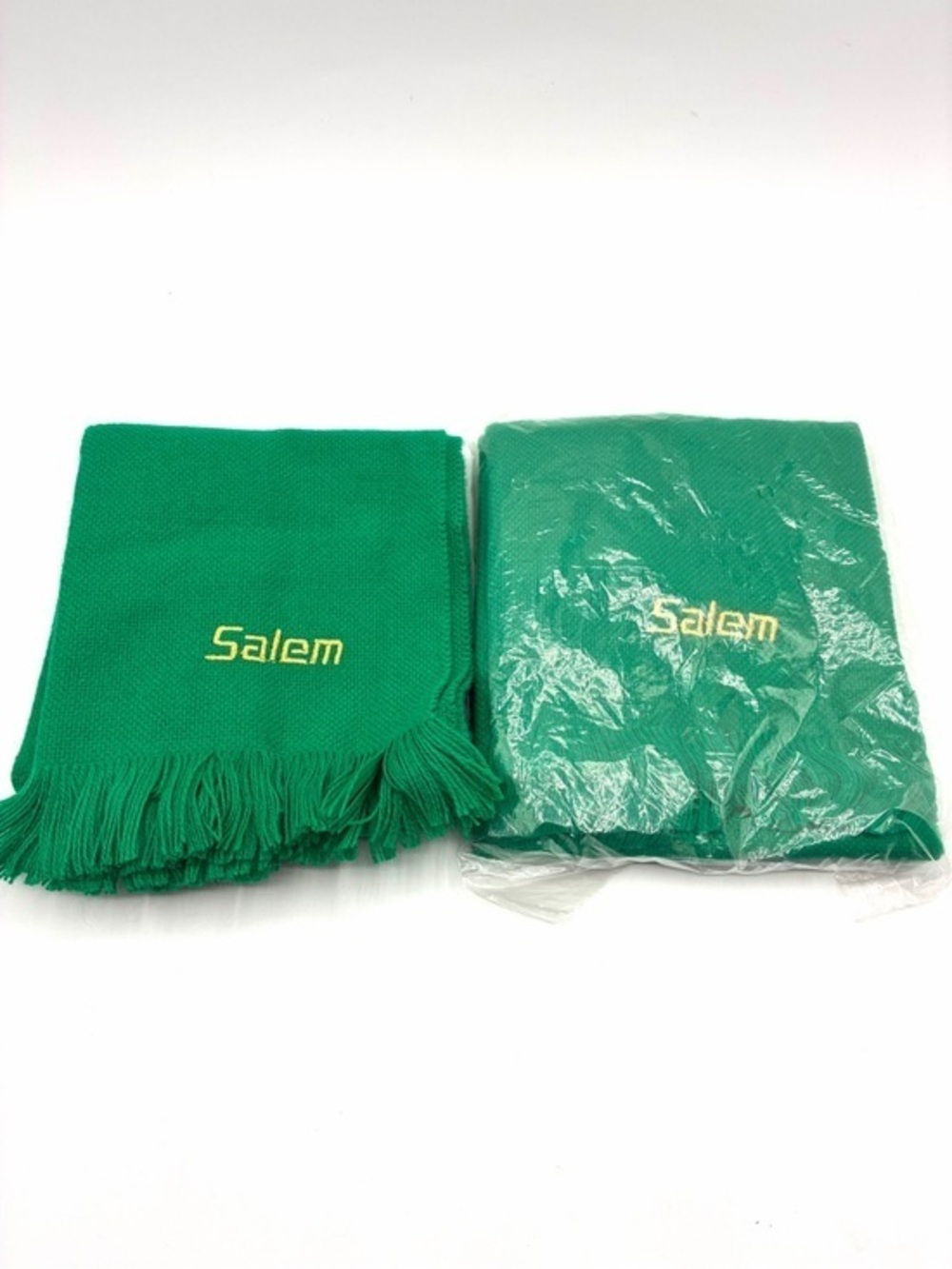 Vintage Salem Cigarettes Promotional Green Scarf Lot of 2 NOS Tobacco Promo